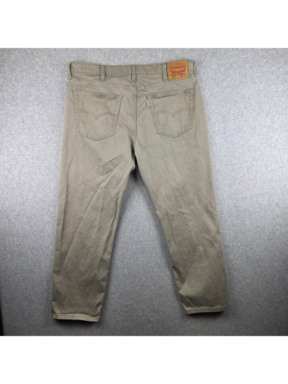 Levi's 541 Athletic Taper Pants Mens 38x30 Khaki Beige Stretch Cotton